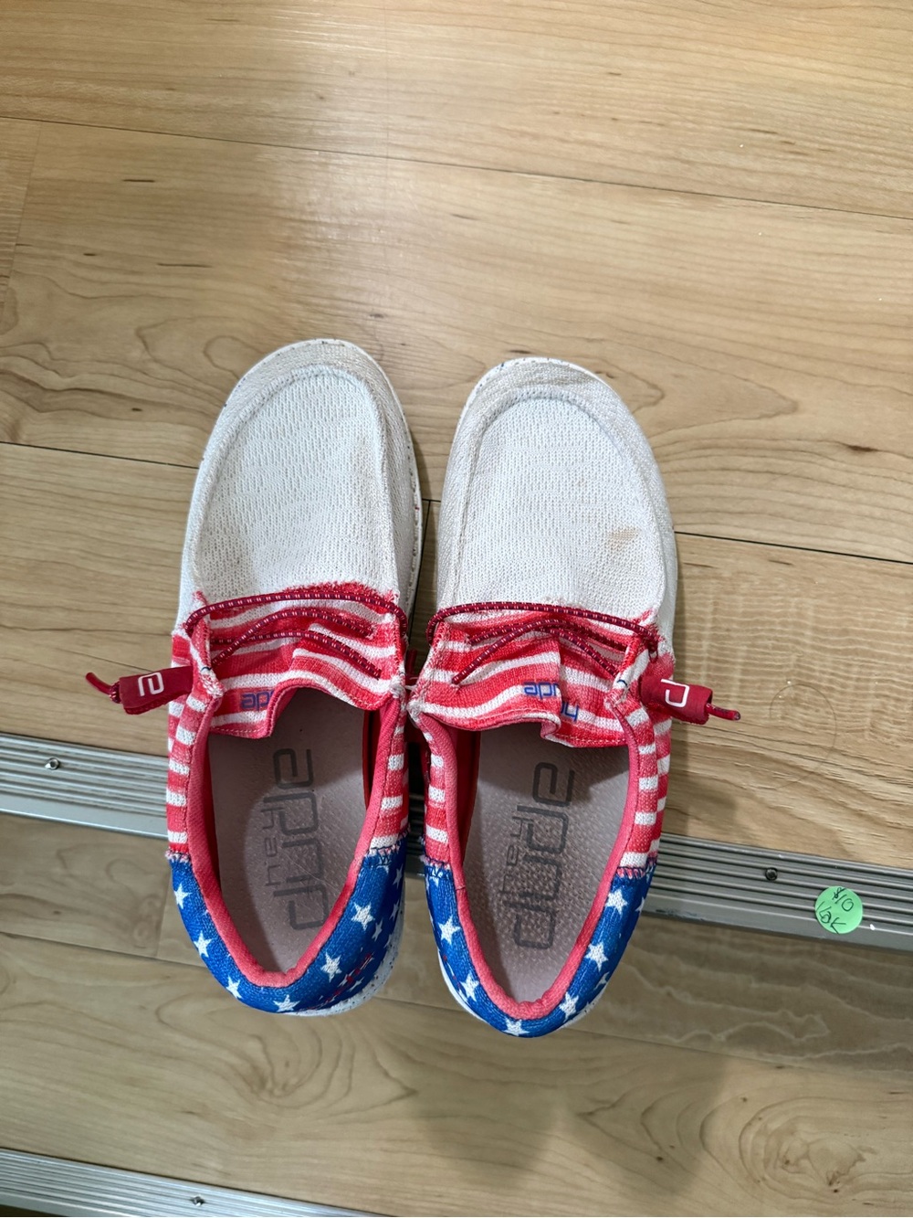 Canvas Slip-On Sneakers with Red, White & Blue Accents